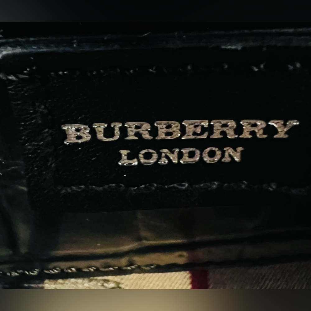 BURBERRY Alligator Embossed Wristlet - Picture 8 of 15